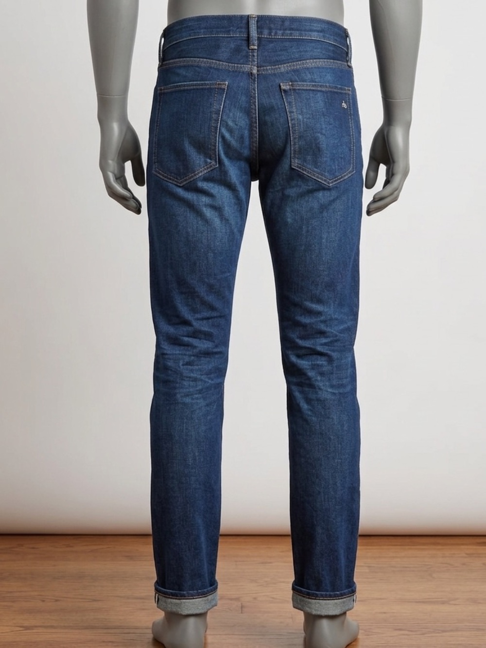 rag & bone Men's Slim Straight Jeans in Dark Blue